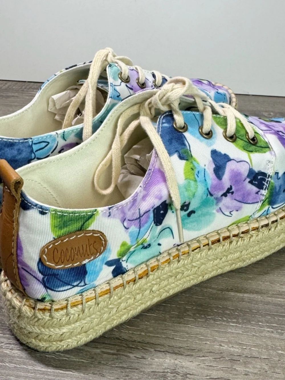 Coconuts Matisse Grateful Floral Canvas Espadrille PlatformSneakers size 7